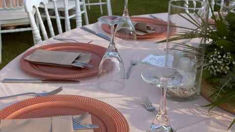 Wedding Table Stock Footage 110913563
