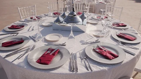 Wedding Table Stock Footage 110947651