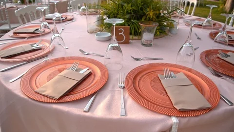 Wedding Table Stock Footage 110953873