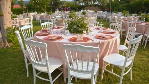 Wedding Table Stock Footage 110957997