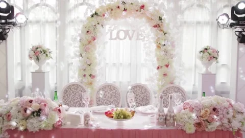 Wedding table Stock Footage 146575404