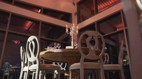 Wedding Table - Glasses And Decorative  Video stock 50083917