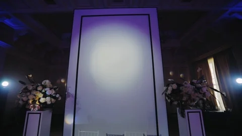 Wedding table for the newlyweds Stock Footage 105620985