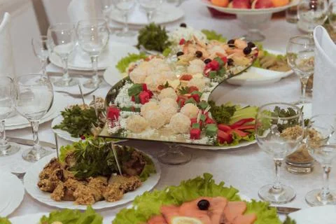 Wedding table served Stock Photos