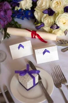 Wedding table setting Stock Photos