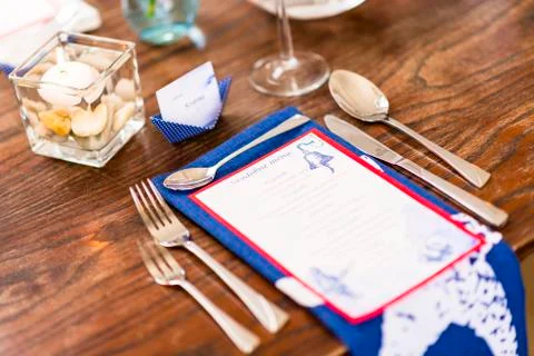 Wedding table setting Stock Photos
