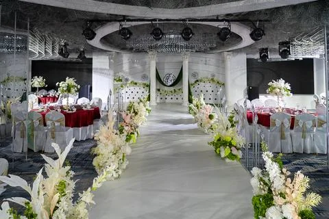 Wedding table setting Stock Photos