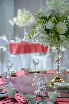 Wedding table setting Stock Photos