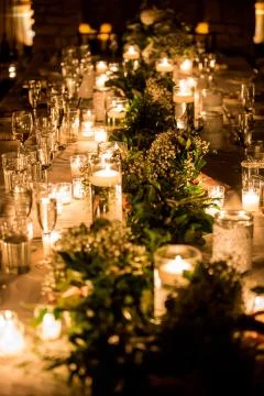 Wedding Table Setup Stock Photos