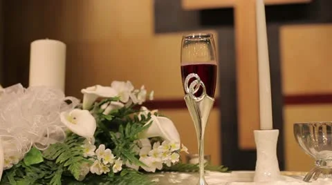 Wedding Table Slide 스톡 동영상 11391990