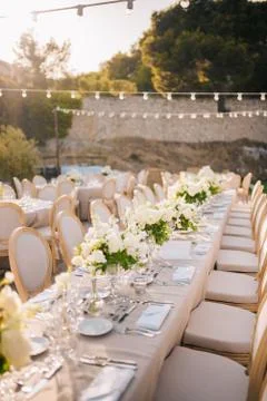 Wedding tables Stock Photos