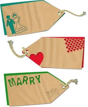 Wedding Tags Ilustração Stock