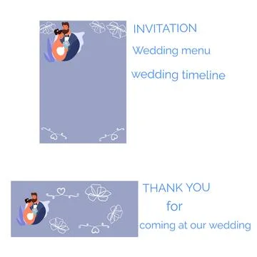 Wedding template Stock Illustration