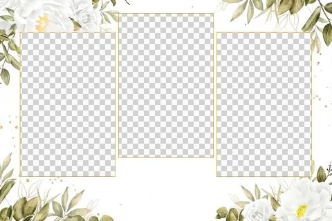Wedding template for photobooth and magic mirror Stock Photos