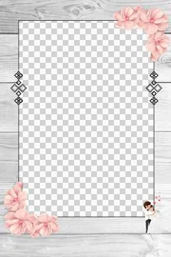 Wedding template for photobooth Stock Illustration