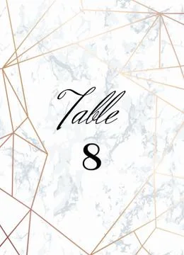 Wedding template. Tented Table Numbers card Stock Illustration