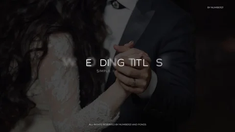 Wedding Titles After Effects stock