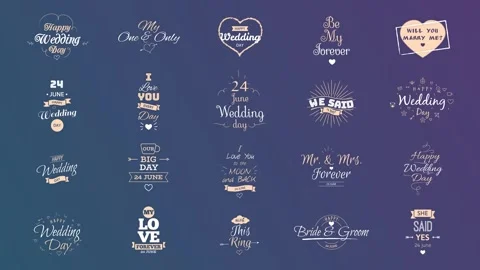 Wedding Titles Stock After Effects