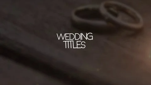 Wedding Titles P5 After Effects stock