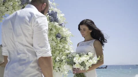 Wedding on the tropic island Stock Footage 60784261