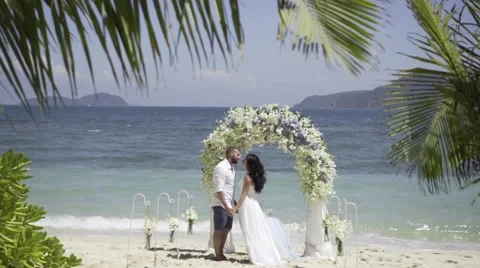 Wedding on the tropic island Video stock 60784392