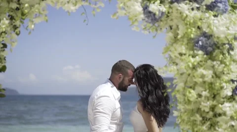 Wedding on the tropic island Stock Footage 60784573