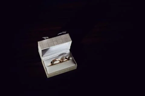 Wedding two rings, macro Stock Photos