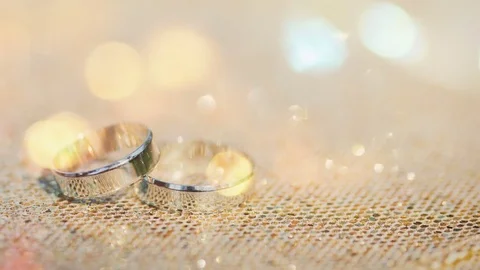 Wedding two rings. Smooth movement. Stock Footage 70941203