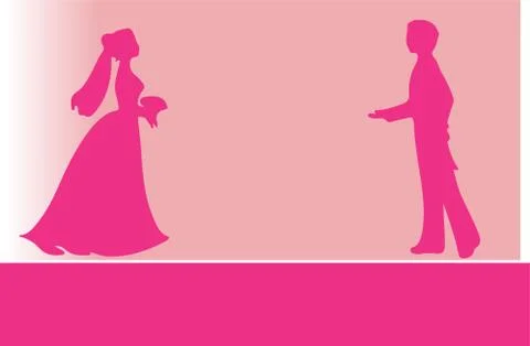 Wedding vector ,marry ,marriage on background Stock Illustration