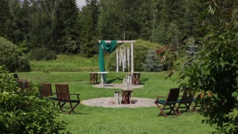 Wedding venue without guests Stock Footage 163566843