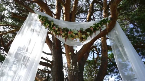 Wedding venue without guests Stock Footage 163567742