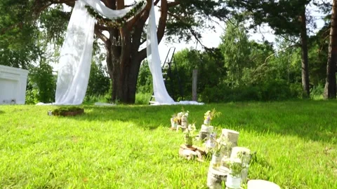 Wedding venue without guests Stock Footage 163567953
