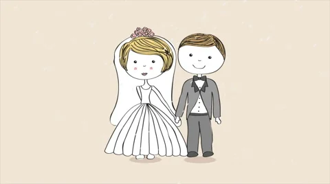Wedding, Video animation Stock Footage