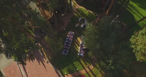 Wedding video from the drone Stock Footage 86846500