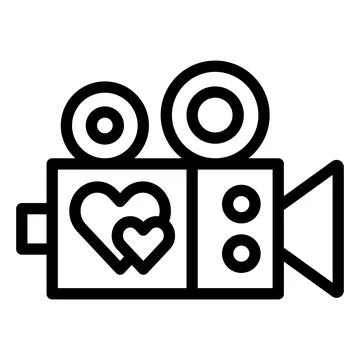 Wedding video Vector Icon Design Illustration Stock Illustration