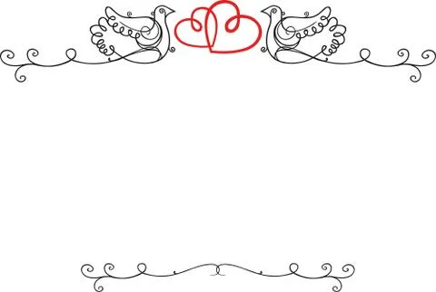 Wedding vintage frame Illustrazione stock