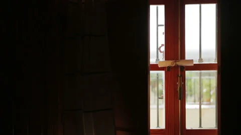 Wedding vow in the scroll on the window. 库存影片 62434291