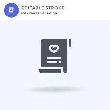 Wedding Vows icon vector, filled flat sign, solid pictogram isolated on white Stock Illustration