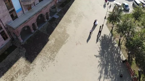 wedding walk church in the park Stock Video Pond5