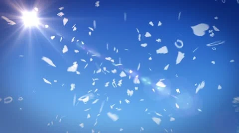 Wedding - White Confetti - Seamless Stock Footage 10907613