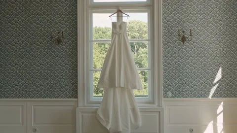 Wedding white dress Video stock 201242582