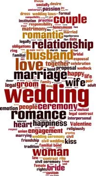 Wedding word cloud Stock-Illustration