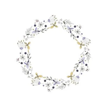 Wedding Wreath Vector. Stock Illustration