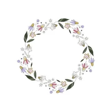 Wedding Wreath Vector. Stock Illustration