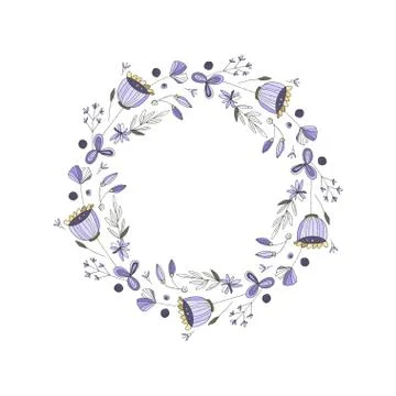 Wedding Wreath Vector. Stock Illustration