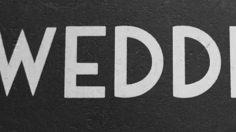 Wedding written on wood Stock Footage 55101444