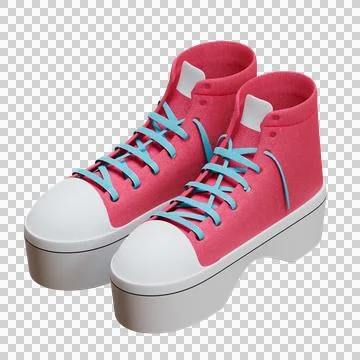 Wedge Sneaker Isometric Front View Ilustração Stock