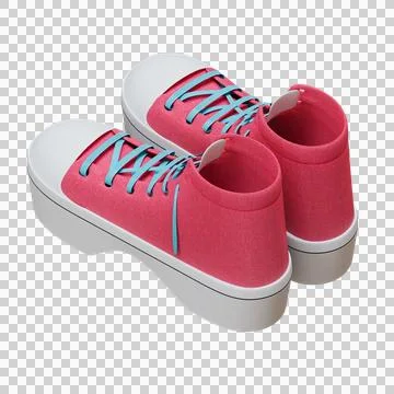 Wedge Sneaker Isometric Rear View Иллюстрация