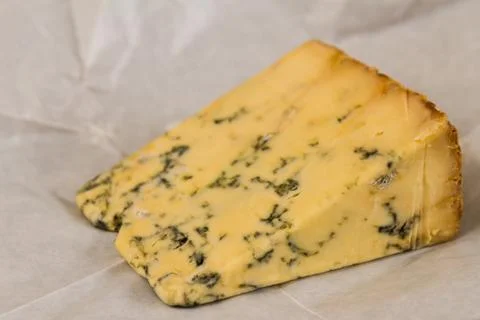 Wedge of Stilton Cheese Stock Photos