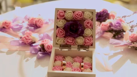 The weding rings Stock Footage 103843075